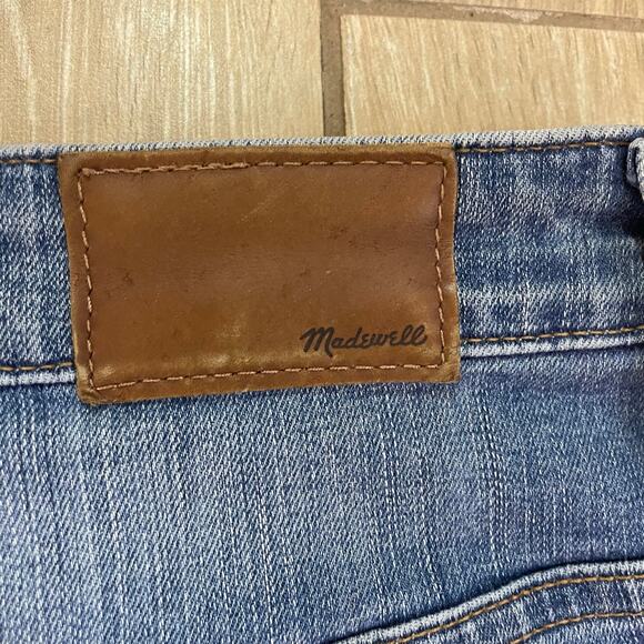 Madewell Curvy High Rise Skinny Jeans Women’s 30 Distressed Raw Hem Cropped Blue - Picture 11 of 11